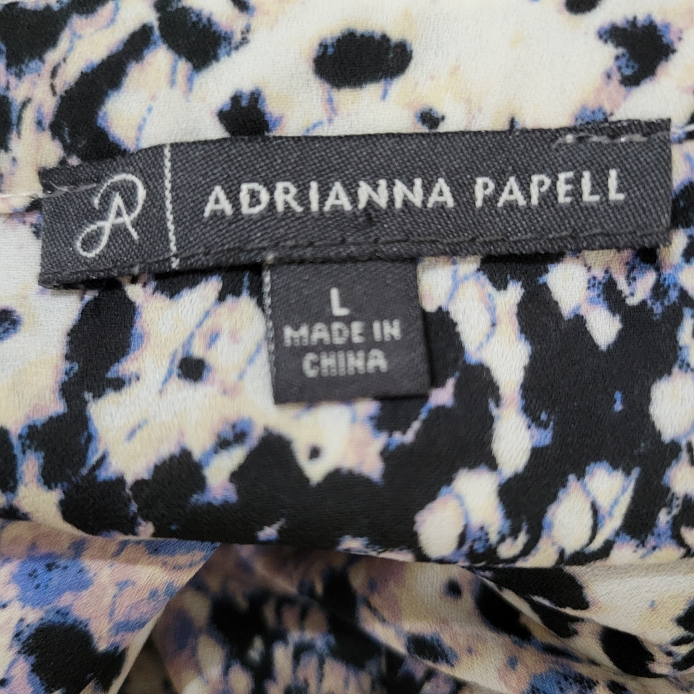 Adrianna Papell Long Sleeve Sheer Animal Print Blouse - Picture 4 of 4